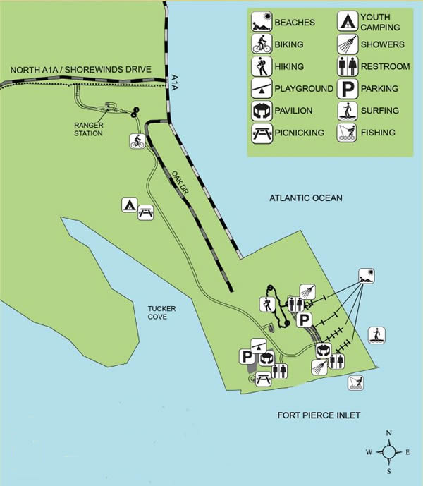 map of fort pierce inlet state park